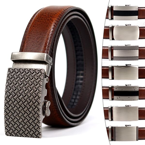 brand simple casual men's leather belt designer luxury cowhide belt ratchet alloy automatic buckleq1228, Black;brown
brand simple casual men's leather belt designer luxury cowhide belt ratchet alloy automatic buckleq1228, Black;brown