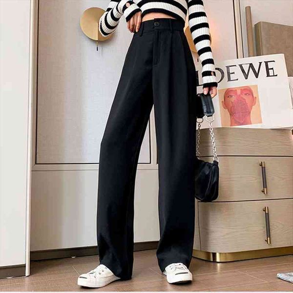 spring autumn high waist pants for women solid color black trousers female casual loose fashion woman suit wide-leg pants, Black;white
spring autumn high waist pants for women solid color black trousers female casual loose fashion woman suit wide-leg pants, Black;white