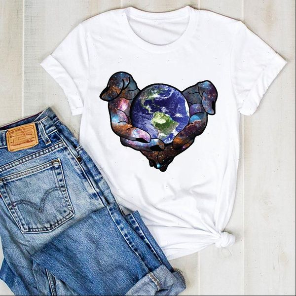 women lady earth hand cartoon short sleeve print ladies summer t tee tshirt womens female shirt clothes graphic t shirt, White
women lady earth hand cartoon short sleeve print ladies summer t tee tshirt womens female shirt clothes graphic t shirt, White