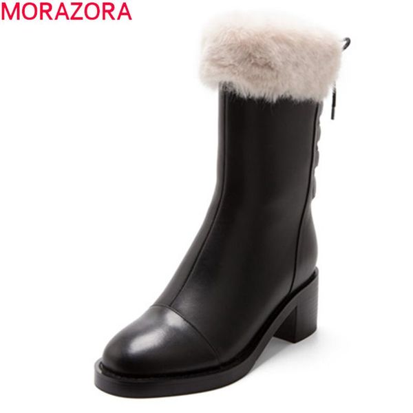 boots morazora 2021 genuine leather square heels round toe keep warm women winter fashion ankle black white
boots morazora 2021 genuine leather square heels round toe keep warm women winter fashion ankle black white