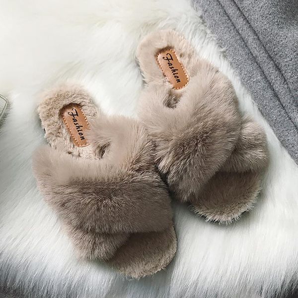 slippers women house soft fur plush winter warm bedroom home shoes fashion fluffy non slip flat room avt001, Black
slippers women house soft fur plush winter warm bedroom home shoes fashion fluffy non slip flat room avt001, Black