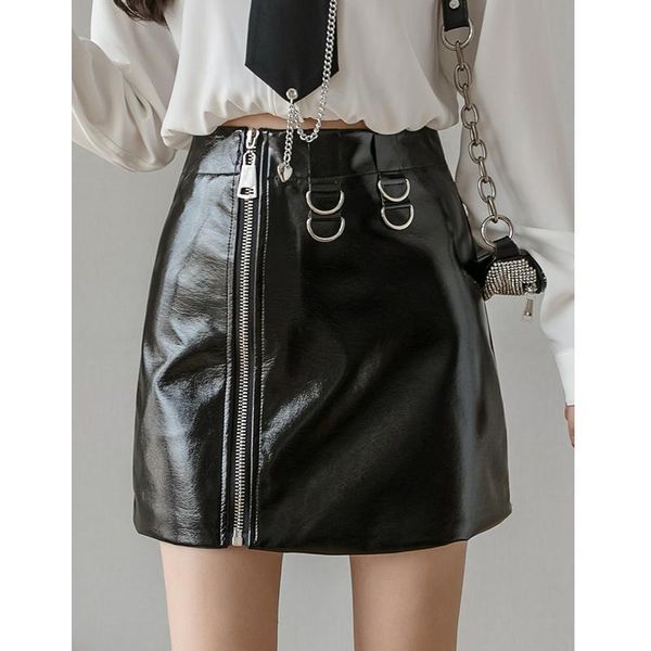 skirts fashion zipper high waist leather skirt women pu mini streetwear cool a-line female autumn winter, Black
skirts fashion zipper high waist leather skirt women pu mini streetwear cool a-line female autumn winter, Black