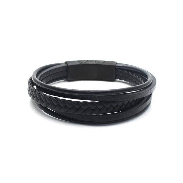 black stainless steel magnetic clasp bracelets men charm multi layers leather bracelet for women retro jewelry gift, Golden;silver
black stainless steel magnetic clasp bracelets men charm multi layers leather bracelet for women retro jewelry gift, Golden;silver