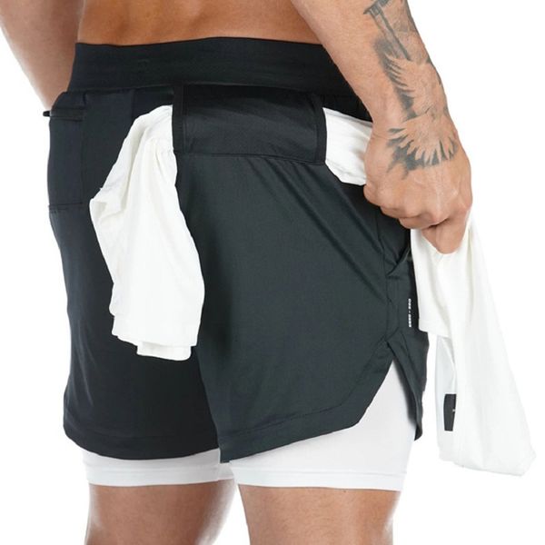 men's running sports leisure outdoor loose multi pocket double-layer fitness shorts k102, White;black
men's running sports leisure outdoor loose multi pocket double-layer fitness shorts k102, White;black