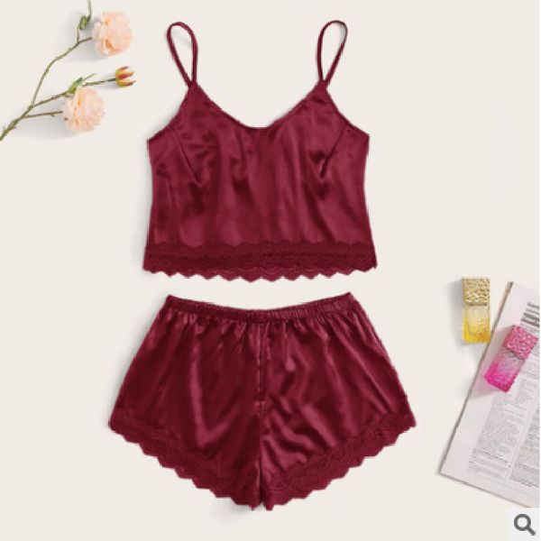 sleepwear set women's pyjamas suit satin solid see through lace multicolor wine red 5 colors underwear s-xl, Black;white
sleepwear set women's pyjamas suit satin solid see through lace multicolor wine red 5 colors underwear s-xl, Black;white
