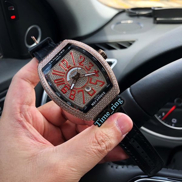 edition v45 sc dt diamond dial rose gold diamond case eta 2824 automatic mechanical movement mens watch leather strap designer watches, Slivery;brown
edition v45 sc dt diamond dial rose gold diamond case eta 2824 automatic mechanical movement mens watch leather strap designer watches, Slivery;brown