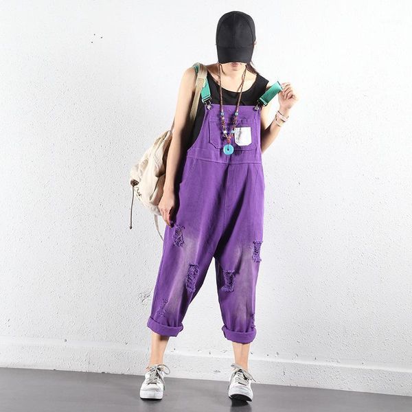 purple wide leg bib denim overalls women casual jumpsuits oversized hole ripped baggy suspenders jeans loose cowboy bodysuits1, Black;white
purple wide leg bib denim overalls women casual jumpsuits oversized hole ripped baggy suspenders jeans loose cowboy bodysuits1, Black;white