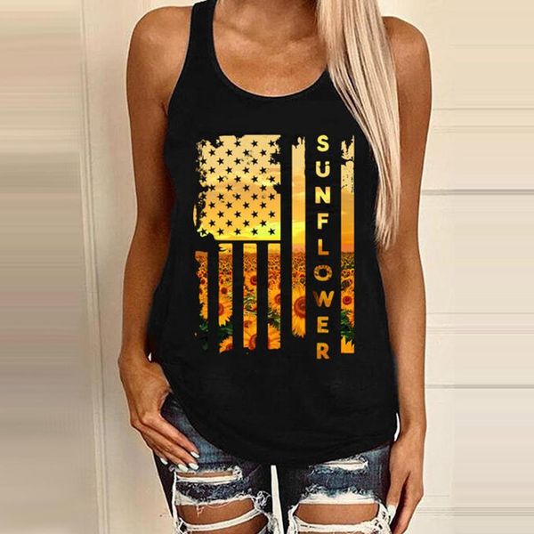 35 summer women sunflower printing o neck tank casual sleeveless shirt tunic oversized vest ropa mujer, White
35 summer women sunflower printing o neck tank casual sleeveless shirt tunic oversized vest ropa mujer, White
