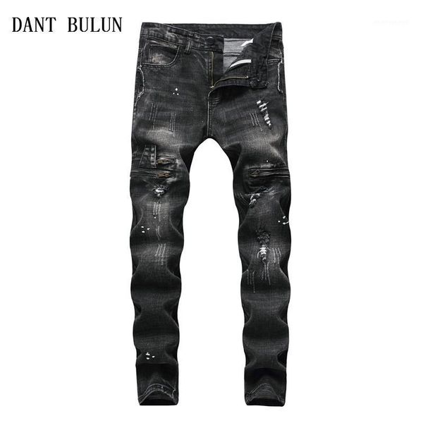 men's jeans mens ripped biker cotton black slim fit male motorcycle pants men vintage zipper denim trousers1, Blue
men's jeans mens ripped biker cotton black slim fit male motorcycle pants men vintage zipper denim trousers1, Blue