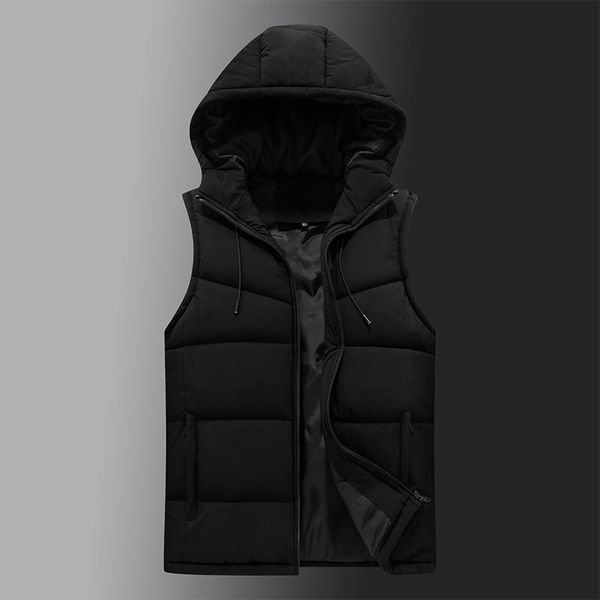 men's vests winter hooded casual sleeveless vest coat large size solid color can not take off the cap daily jacket -6xl, Black;white
men's vests winter hooded casual sleeveless vest coat large size solid color can not take off the cap daily jacket -6xl, Black;white
