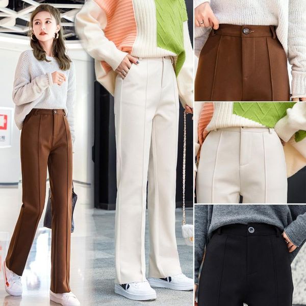 women wool wide leg pant new fashion thick warm elastic waist woolen pant casual trouser pantalon office lady 2020 autumn winter1, Black;white
women wool wide leg pant new fashion thick warm elastic waist woolen pant casual trouser pantalon office lady 2020 autumn winter1, Black;white