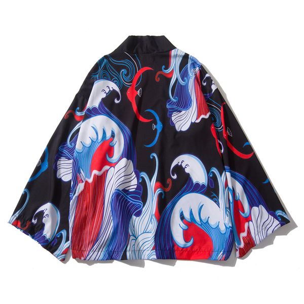 summer kimono streetwear beach sunscreen jacket wave print open stitch jackets men three quarter sleeve overcoat, Black;brown
summer kimono streetwear beach sunscreen jacket wave print open stitch jackets men three quarter sleeve overcoat, Black;brown