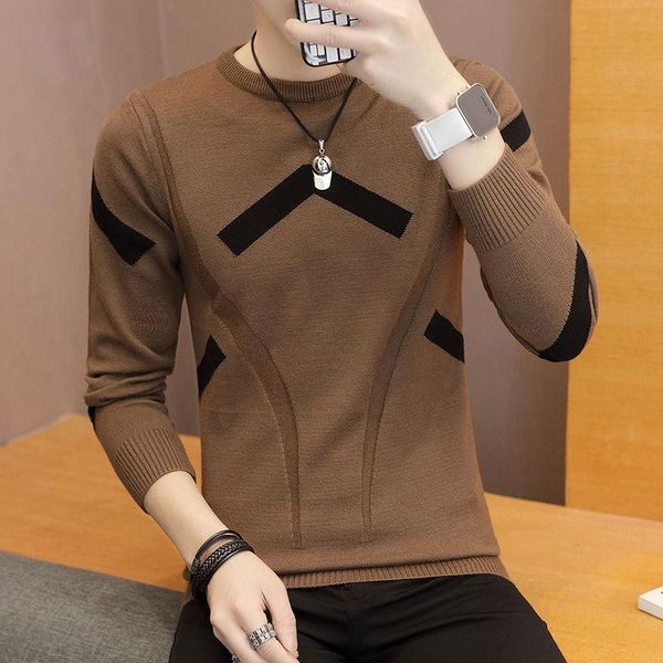 men's sweater autumn and round neck pullover knitting shirt men's slim style in korean version long-sleeved base shirt, White;black
men's sweater autumn and round neck pullover knitting shirt men's slim style in korean version long-sleeved base shirt, White;black