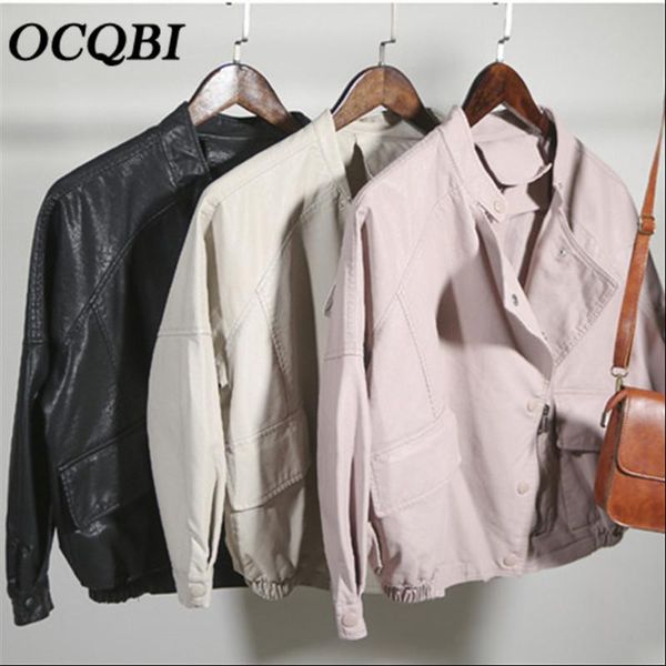 korean style fashion casual loose streetwear coats and jackets women bomber motorcycle pu jacket, Black;brown
korean style fashion casual loose streetwear coats and jackets women bomber motorcycle pu jacket, Black;brown