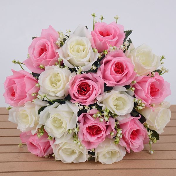 18 heads artificial rose bride hand-holding flower bouquet valentine day wedding party home floral decoration 9 netr0
18 heads artificial rose bride hand-holding flower bouquet valentine day wedding party home floral decoration 9 netr0