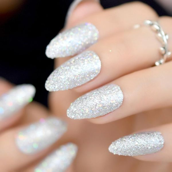 false nails 24pcs almond atificial nail art kit silver glitter accessories medium full cover for women acrylic fake z876, Red;gold
false nails 24pcs almond atificial nail art kit silver glitter accessories medium full cover for women acrylic fake z876, Red;gold