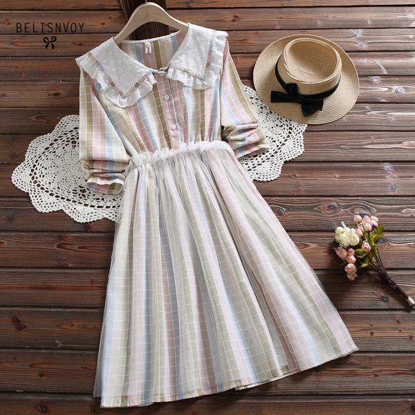 mori girl spring autumn women dress sweet colorful plaid gauze mesh patchwork femininos vestidos long sleeve kawaii dresses lj200824, Black;gray
mori girl spring autumn women dress sweet colorful plaid gauze mesh patchwork femininos vestidos long sleeve kawaii dresses lj200824, Black;gray