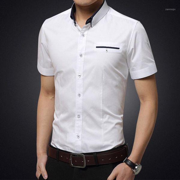 2020 new arrival brand men's summer business shirt short sleeves turn-down collar tuxedo shirt men shirts big size 5xl -81, White;black
2020 new arrival brand men's summer business shirt short sleeves turn-down collar tuxedo shirt men shirts big size 5xl -81, White;black