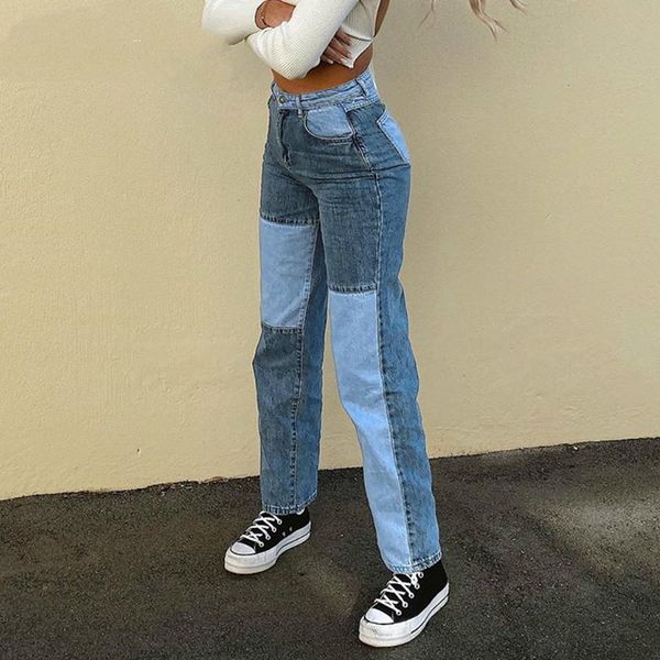 patchwork straight women's jeans baggy vintage high waist boyfriends mom y2k denim distressed streetwear 2020 female, Blue
patchwork straight women's jeans baggy vintage high waist boyfriends mom y2k denim distressed streetwear 2020 female, Blue