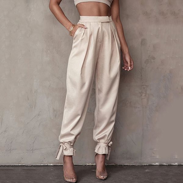 2021 spring cargo fall the new high waist tie feet gather simple fashiwarm pants loose v0w5, Black;white
2021 spring cargo fall the new high waist tie feet gather simple fashiwarm pants loose v0w5, Black;white