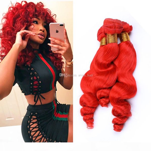 double wefted red colored loose wave wavy virgin hair bundles bright red color human hair weaves loose curly extensions 3pcs, Black
double wefted red colored loose wave wavy virgin hair bundles bright red color human hair weaves loose curly extensions 3pcs, Black