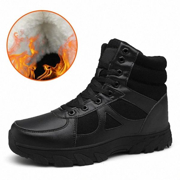 winter 802 warm men military boots quality special force tactical desert combat ankle boats army work shoes leather snow boots #2a9f