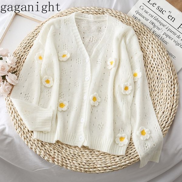 gaganight applique flower white women cardigan hollow out thick sweet girls kardigan spring autumn sweater female korean student y200720, White;black
gaganight applique flower white women cardigan hollow out thick sweet girls kardigan spring autumn sweater female korean student y200720, White;black