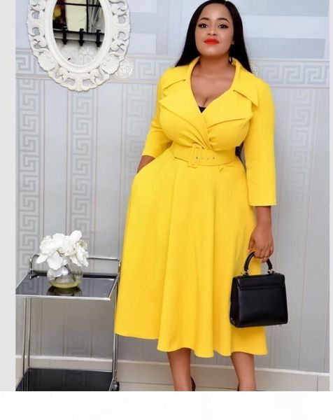 new dress suit collar collar waist slimming high waist solid color large size women dress d02201, White;black
new dress suit collar collar waist slimming high waist solid color large size women dress d02201, White;black