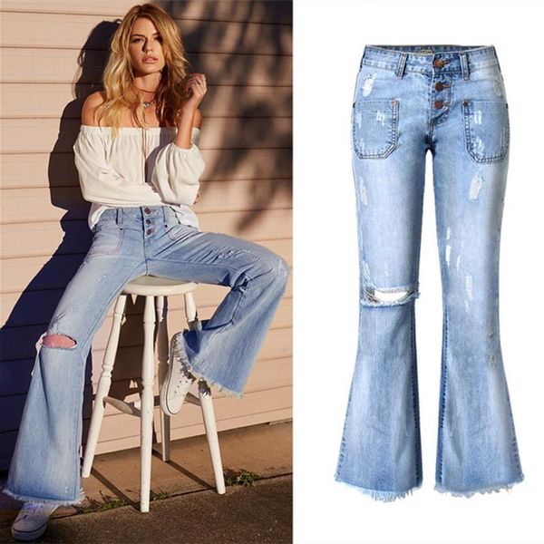 women's jeans loose slim denim trousers individuality pockets design casual wide leg pants femme 100% cotton comfortable ripped, Blue
women's jeans loose slim denim trousers individuality pockets design casual wide leg pants femme 100% cotton comfortable ripped, Blue