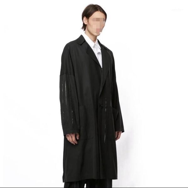 men's trench coats s-6xl2021 fur edge black and white coat hollowed-out long woollen men women1, Tan;black 
men's trench coats s-6xl2021 fur edge black and white coat hollowed-out long woollen men women1, Tan;black