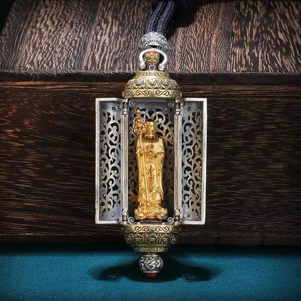 xiangxu pendant tibetan king gawu box pendant bodhisattva buddha double door box, Silver
xiangxu pendant tibetan king gawu box pendant bodhisattva buddha double door box, Silver