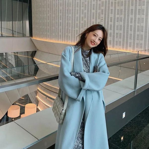 luck a 2021 women winter warm solid woolen coats ladys loose casual sashes long sleeve korean streetwears female outerwears, Black
luck a 2021 women winter warm solid woolen coats ladys loose casual sashes long sleeve korean streetwears female outerwears, Black