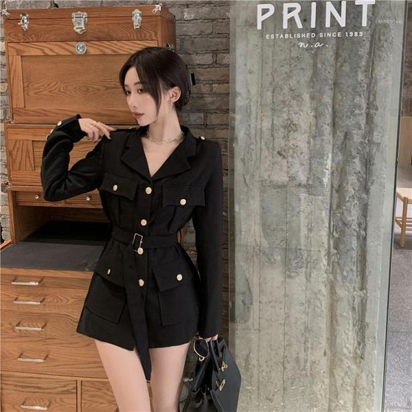 jxmyy fashion temperament retro loose lace-up waist multi-pocket overalls women's long-sleeved suit jacket with gold buckle1, White;black
jxmyy fashion temperament retro loose lace-up waist multi-pocket overalls women's long-sleeved suit jacket with gold buckle1, White;black