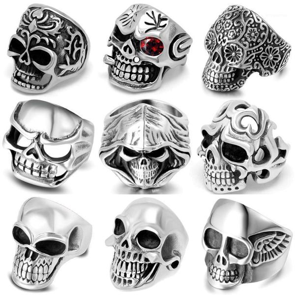 unique cool skull rings for men women punk jewelry stainless steel biker ring signet jewelry gift for man 20201, Golden;silver
unique cool skull rings for men women punk jewelry stainless steel biker ring signet jewelry gift for man 20201, Golden;silver