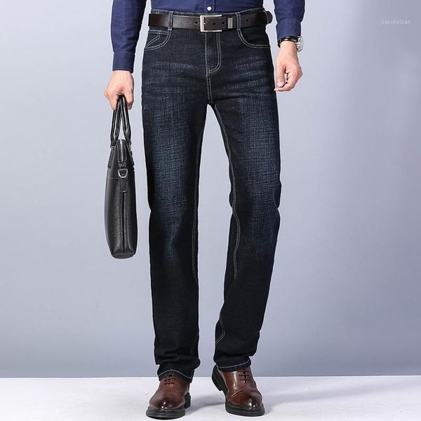 2021 autumn men slim straight jeans male business fashion thicken cropped leggings long pants loose stretch denim trousers1, Blue
2021 autumn men slim straight jeans male business fashion thicken cropped leggings long pants loose stretch denim trousers1, Blue