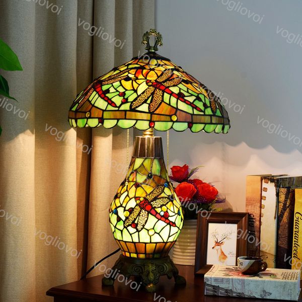table lamp 3 heads european retro stained glass green dragonfly e27*2 / e14*1 button / dimmer switch for living room bedroom l bar dhl
table lamp 3 heads european retro stained glass green dragonfly e27*2 / e14*1 button / dimmer switch for living room bedroom l bar dhl