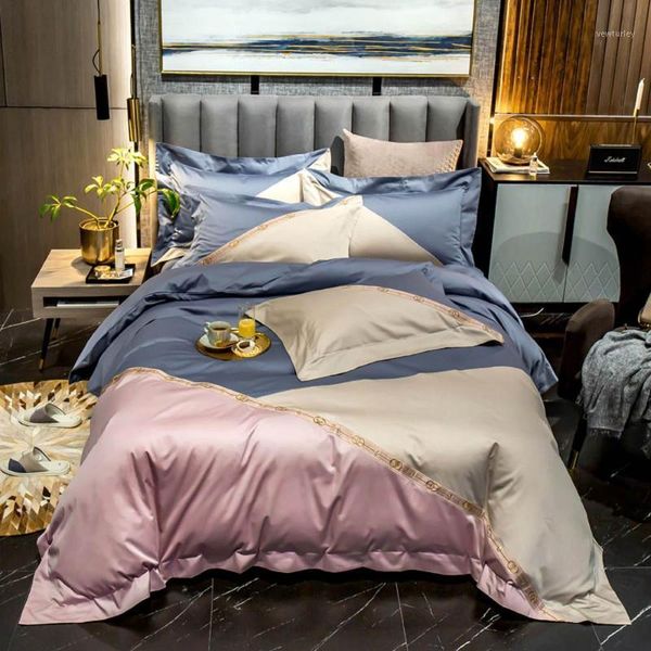 bedding sets papa&mima luxury geometric stripes soft satin embroidery bedlinens 60s egyptian cotton king size duvet cover set1
bedding sets papa&mima luxury geometric stripes soft satin embroidery bedlinens 60s egyptian cotton king size duvet cover set1