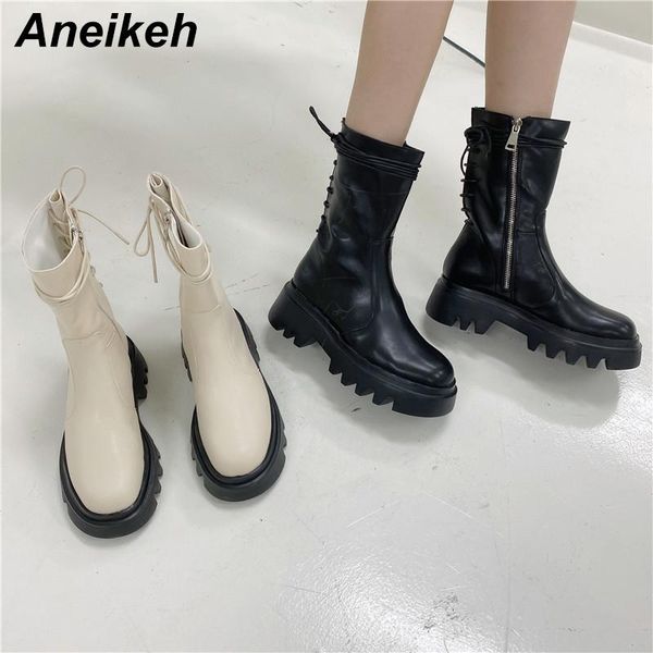 aneikeh 2020 new spring/autumn fashion punk mid-calf motorcycle boots narrow band zipper thick bottom leisure square heel shoes, Black
aneikeh 2020 new spring/autumn fashion punk mid-calf motorcycle boots narrow band zipper thick bottom leisure square heel shoes, Black