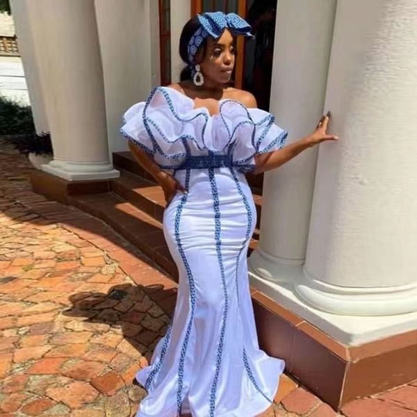 off the shoulder white african evening dresses mermaid ruffles neck vestidos formales prom dress formal wear vestidos, Black
off the shoulder white african evening dresses mermaid ruffles neck vestidos formales prom dress formal wear vestidos, Black