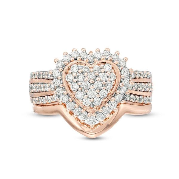 romantic heart shape ring set fashion women's crystal zircon rings love promise engagement ring bridal wedding jewelry, Golden;silver
romantic heart shape ring set fashion women's crystal zircon rings love promise engagement ring bridal wedding jewelry, Golden;silver