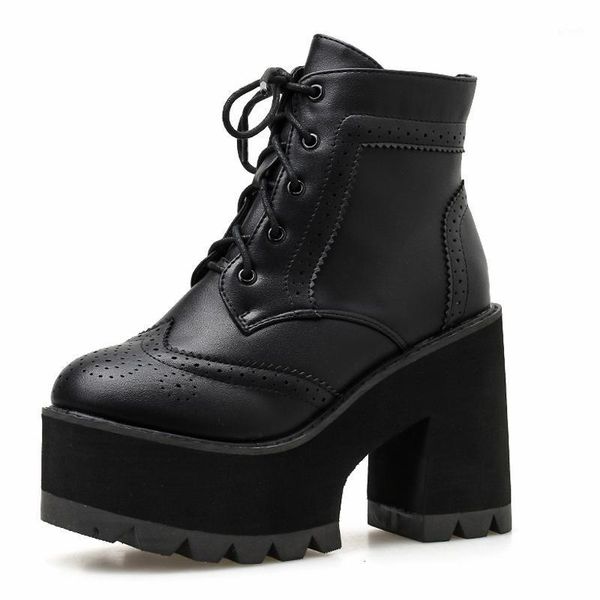boots punk women chunky heel ankle lace up 2021 spring autumn high platform outdoor footwear female casual shoes ymb171, Black
boots punk women chunky heel ankle lace up 2021 spring autumn high platform outdoor footwear female casual shoes ymb171, Black