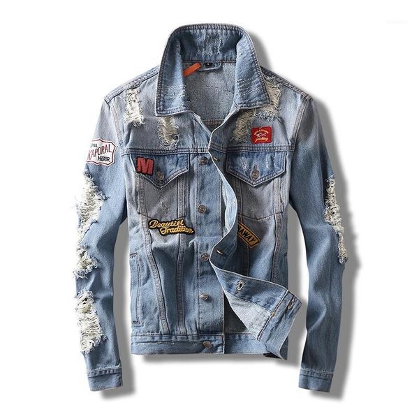 men's jackets hi street mens fashion denim broken patchwork slim fit jeans coat spring autumn streetwear for male1, Black;brown
men's jackets hi street mens fashion denim broken patchwork slim fit jeans coat spring autumn streetwear for male1, Black;brown