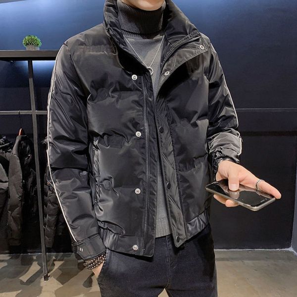 Men's slim fit Korean version handsome simple stand collar thickened warm winter cloth casual white duck down et trend, Black
Men's slim fit Korean version handsome simple stand collar thickened warm winter cloth casual white duck down et trend, Black