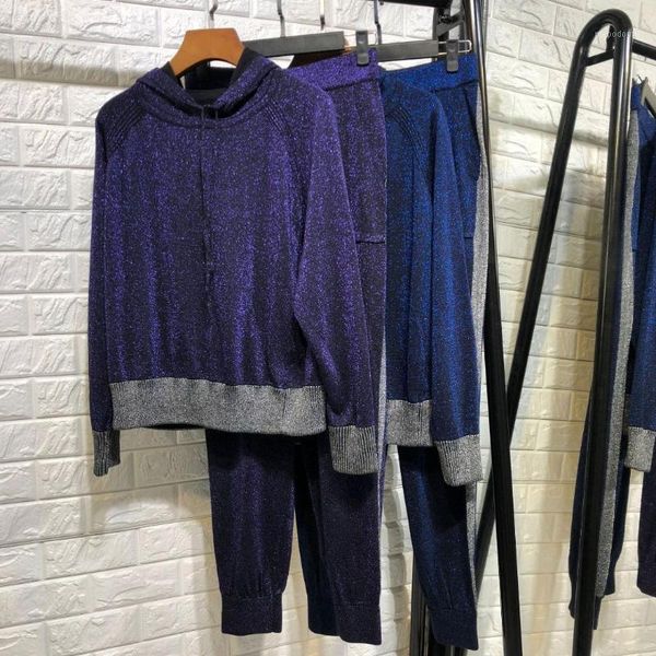 women fashion lurex knit sweater hooded sweatshirt long sleeve +pants suit casual 2 piece set new 2018 autumn winter pueple blue1, Gray
women fashion lurex knit sweater hooded sweatshirt long sleeve +pants suit casual 2 piece set new 2018 autumn winter pueple blue1, Gray