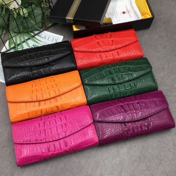 designer wallet new alligator skin women fashion wallet trend back bone skin handbag genuine leather leisure purse, Red;black
designer wallet new alligator skin women fashion wallet trend back bone skin handbag genuine leather leisure purse, Red;black