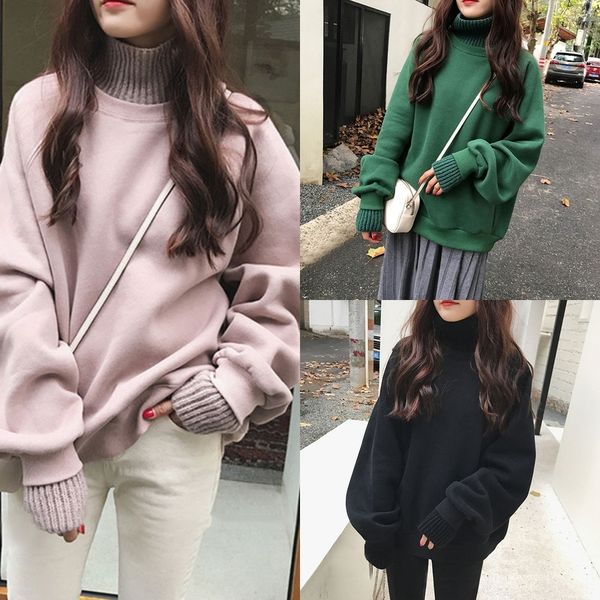 lpozl high collar piece two sweater loose sweater autumn winter 2019 new women's plush thickened hoodless korean fake ins super fire to, Black
lpozl high collar piece two sweater loose sweater autumn winter 2019 new women's plush thickened hoodless korean fake ins super fire to, Black