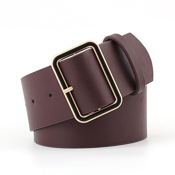 square pin buckle female pu waistbands women's leather belt solid color casual elegant, Black;brown
square pin buckle female pu waistbands women's leather belt solid color casual elegant, Black;brown