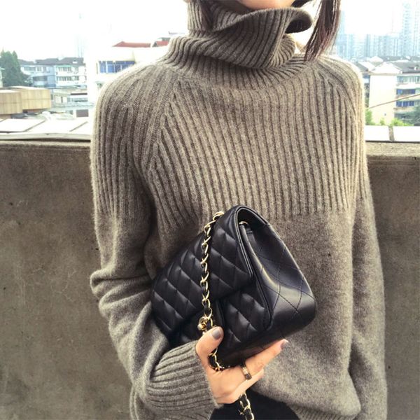 autumn winter new high collar solid color pullover women's base coat loose and lazy style with long sleeve sweater, White;black
autumn winter new high collar solid color pullover women's base coat loose and lazy style with long sleeve sweater, White;black