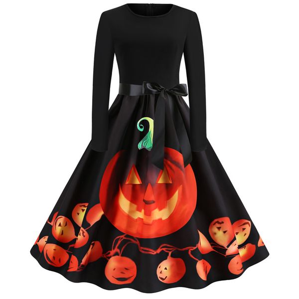 2021 new 10-color pumpkin costume printed dressed as halloween sleeve long middle length swing princess for festival dress oz1v, Black;gray
2021 new 10-color pumpkin costume printed dressed as halloween sleeve long middle length swing princess for festival dress oz1v, Black;gray