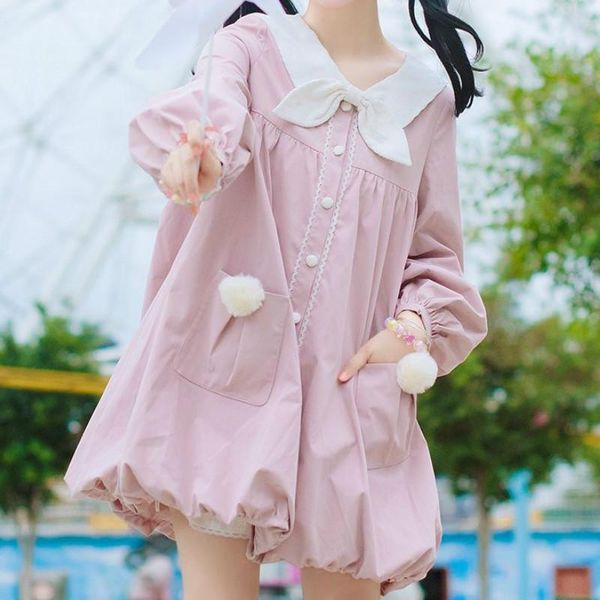 autumn/winter japanese sweet girl kawai lolita coat sailor collar gentle girl soft sister cute puff sleeve preppy women jacket, Black;brown
autumn/winter japanese sweet girl kawai lolita coat sailor collar gentle girl soft sister cute puff sleeve preppy women jacket, Black;brown
